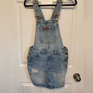 Dickies Distressed Denim Jean Skirt Overalls Coveralls Women Size Small